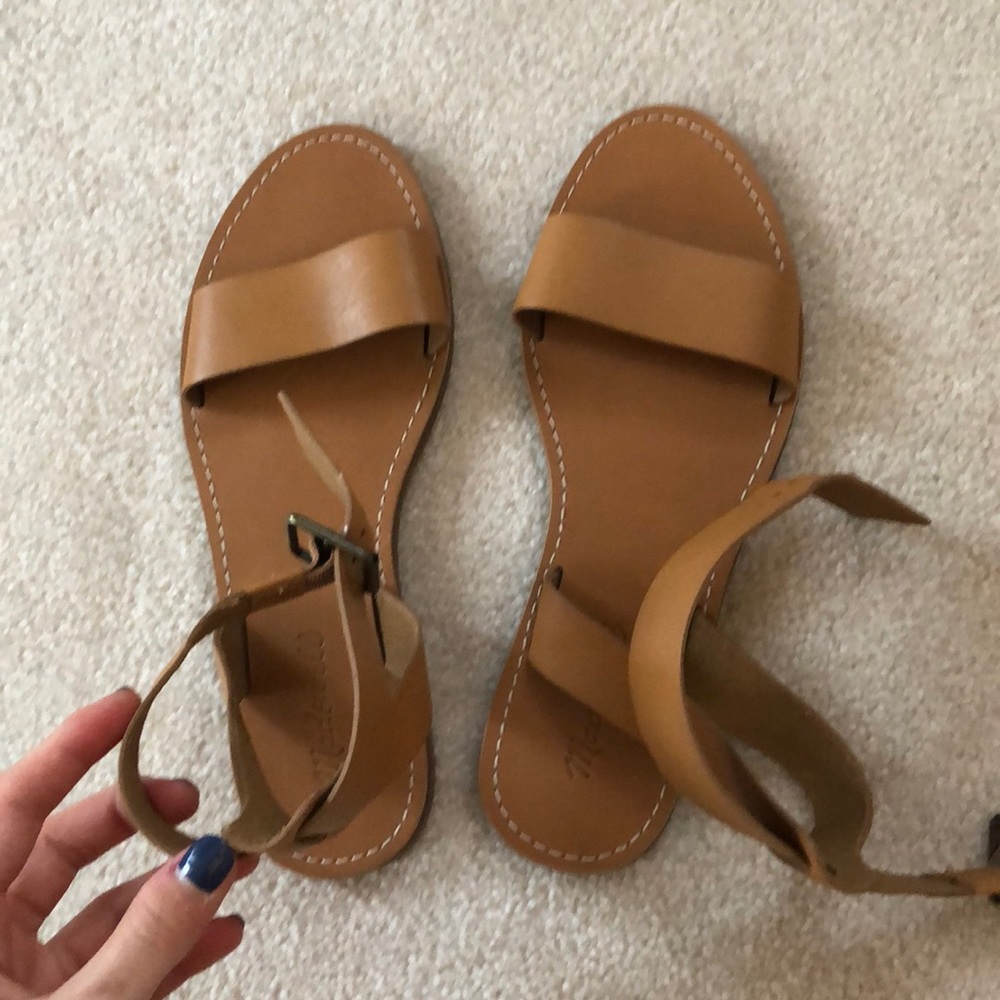 tan strapped made well sandals